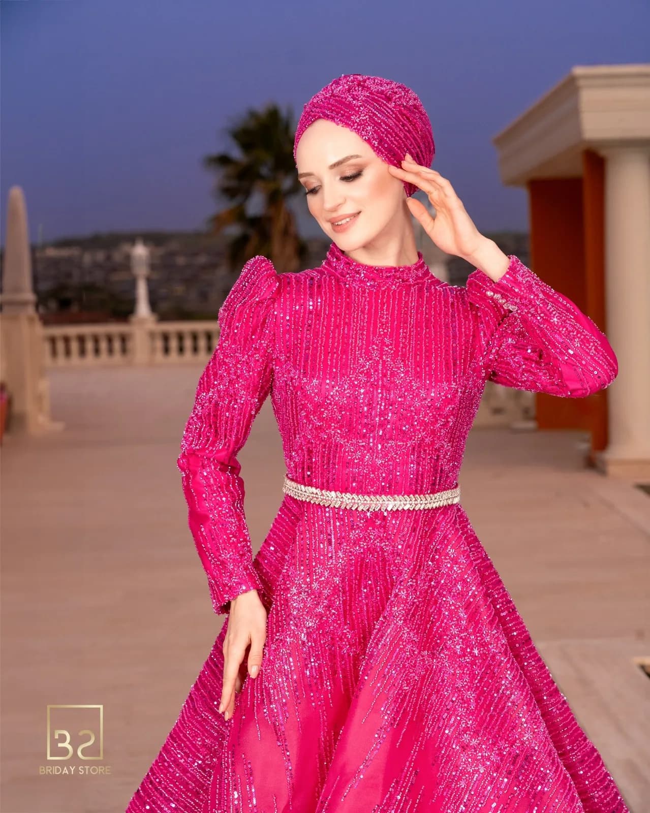 Almira Fuşya Elbise