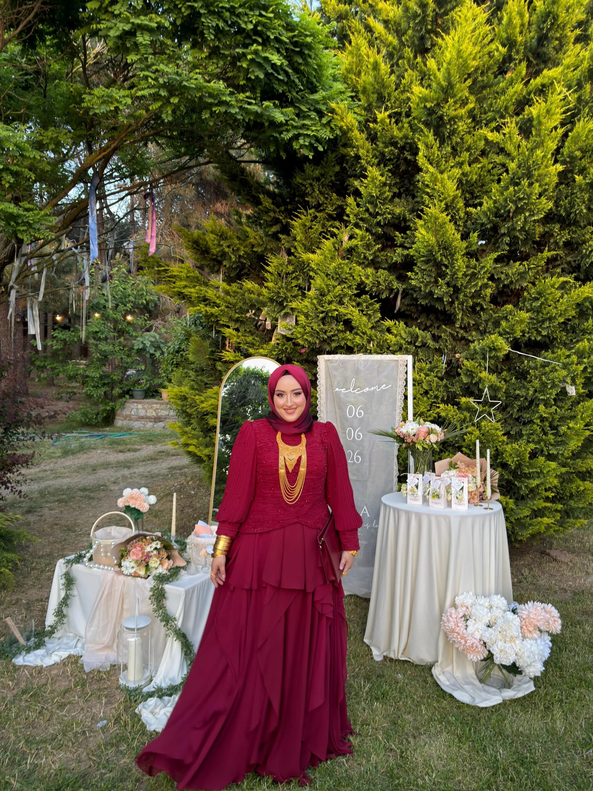 ESRA BORDO ŞİFON ELBİSE