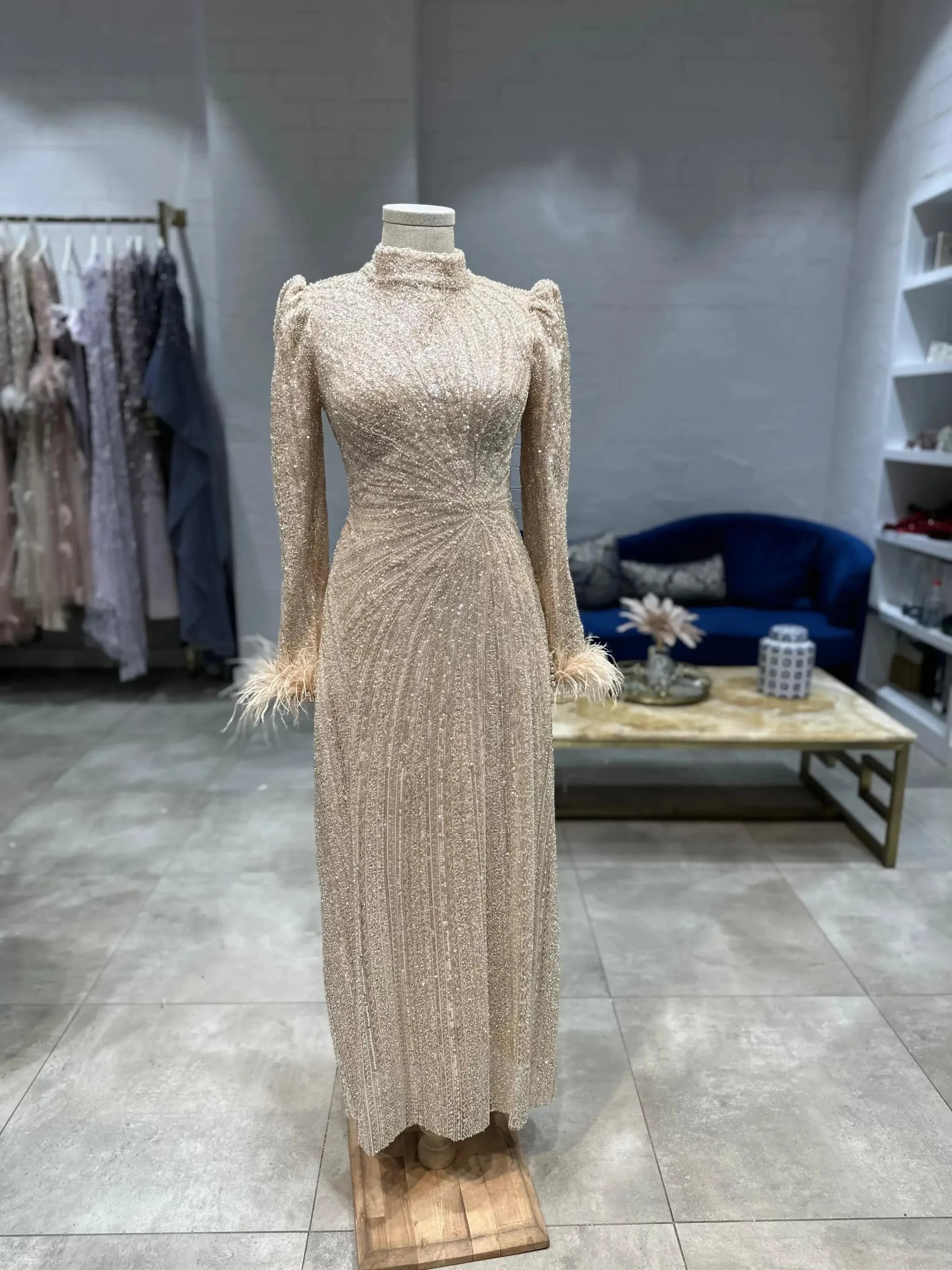 GÜNEŞ Ankle-Length Evening Dress — görsel 2