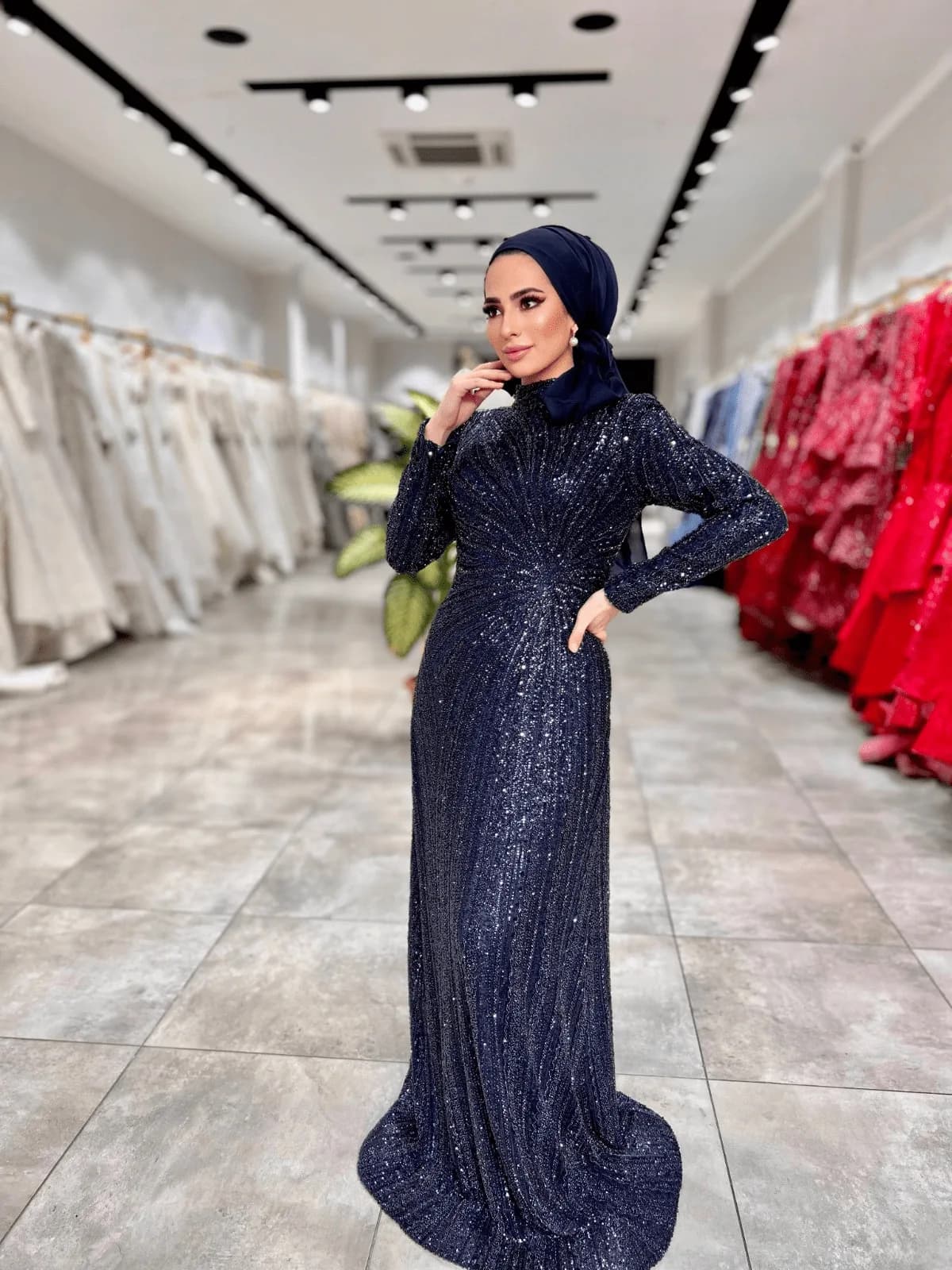 Güneş Navy Dress — görsel 3