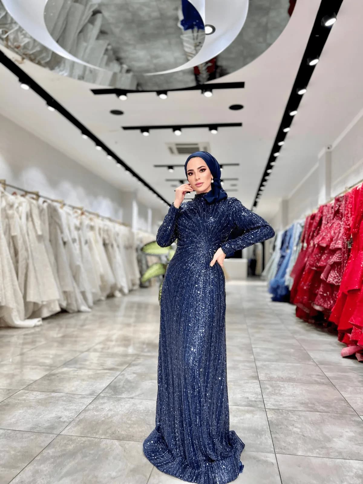 Güneş Navy Dress — görsel 2