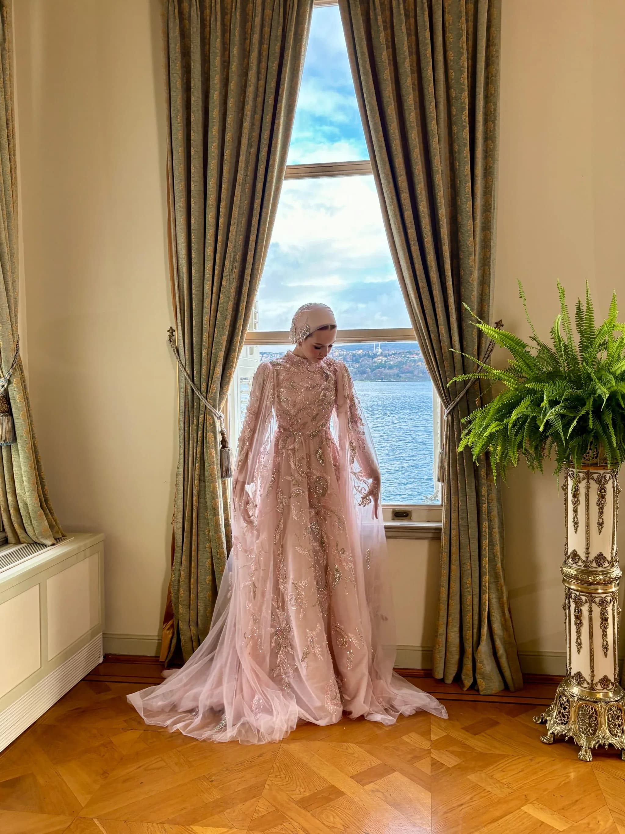 LADY Hoop-Embroidered Dress — görsel 5