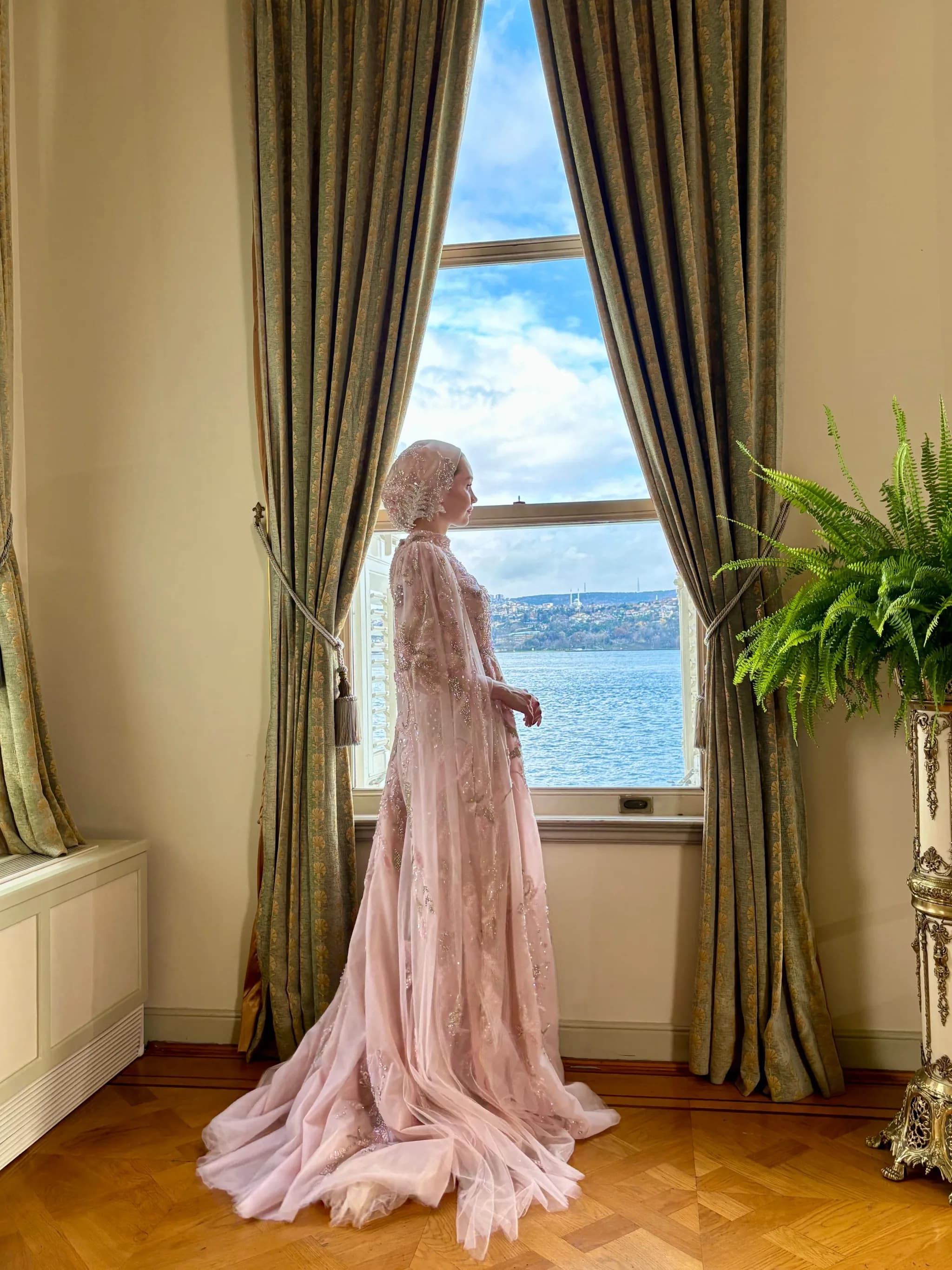 LADY Hoop-Embroidered Dress — görsel 2