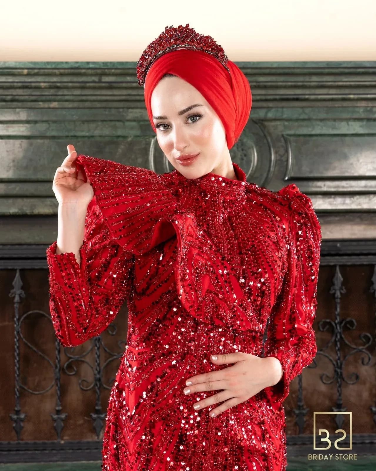 Melike Detachable Henna Dress — görsel 3