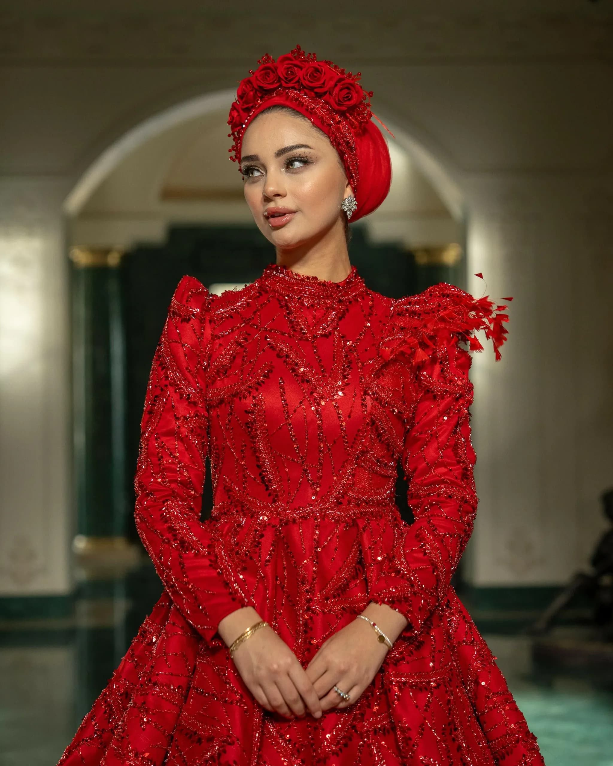 Salvador Feather Henna Dress — görsel 4