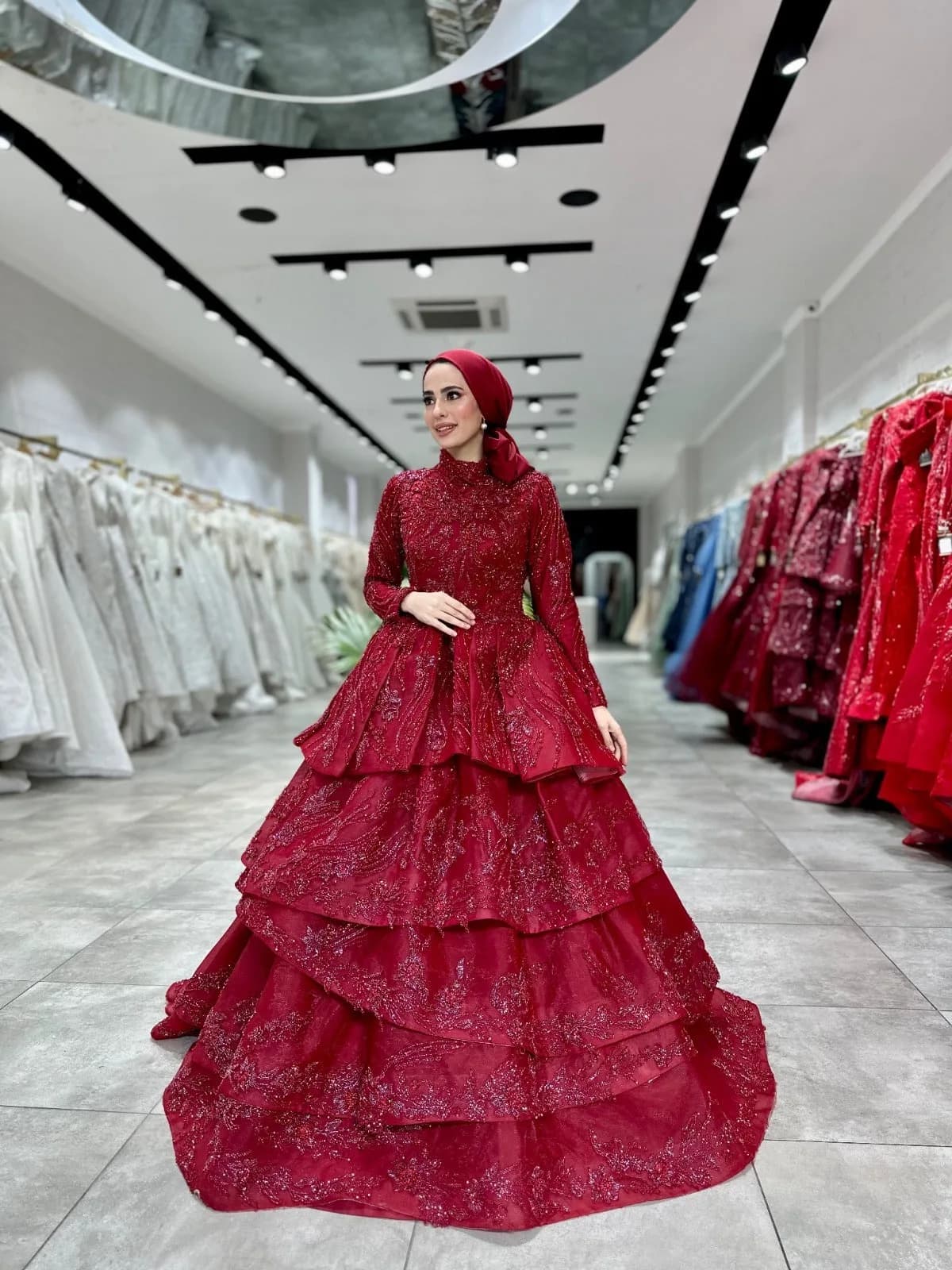 Sirius Tiered Henna Dress — görsel 4