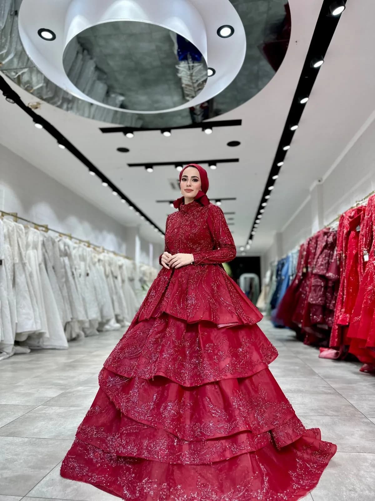Sirius Tiered Henna Dress — görsel 2