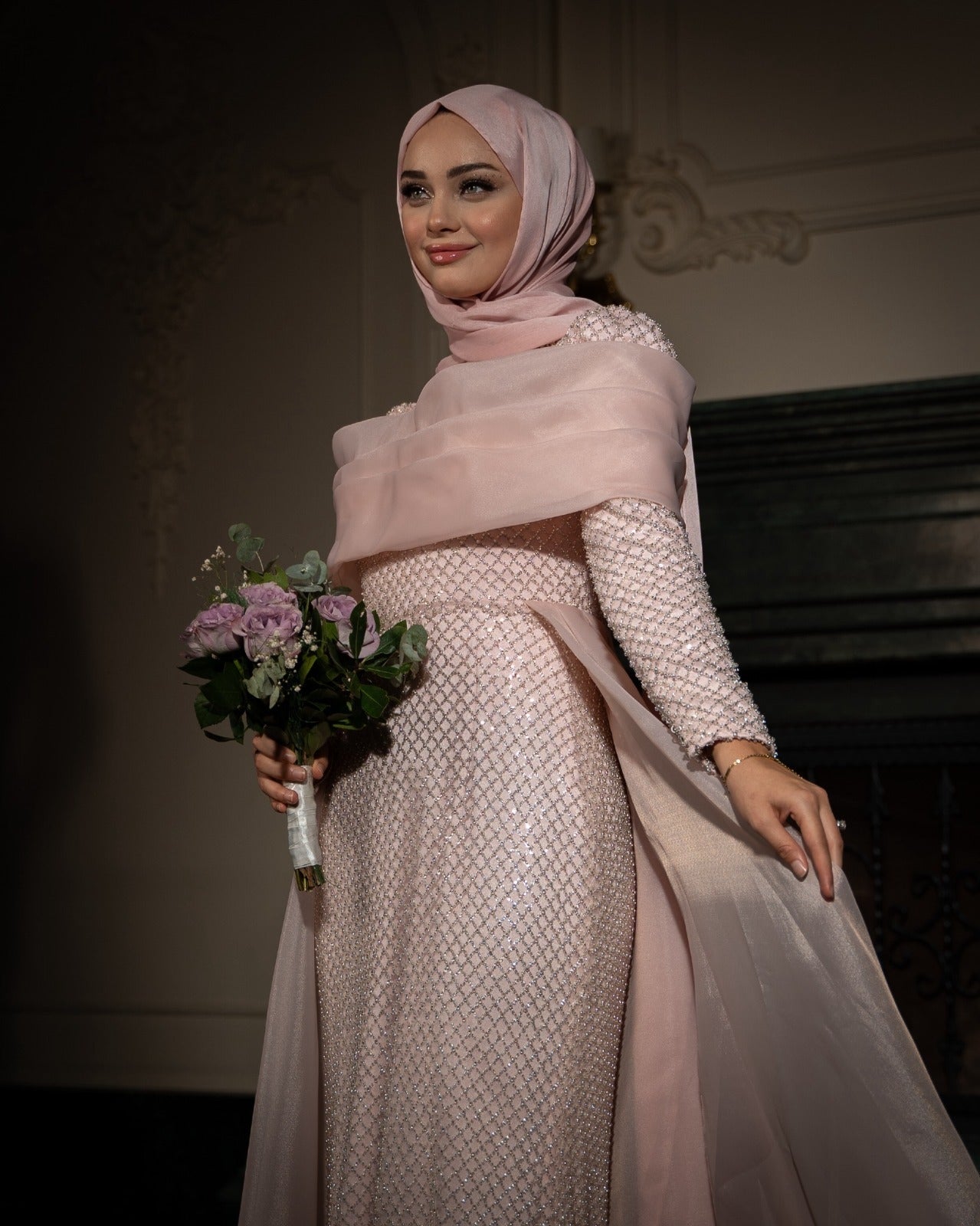 Lina Pembe Elbise