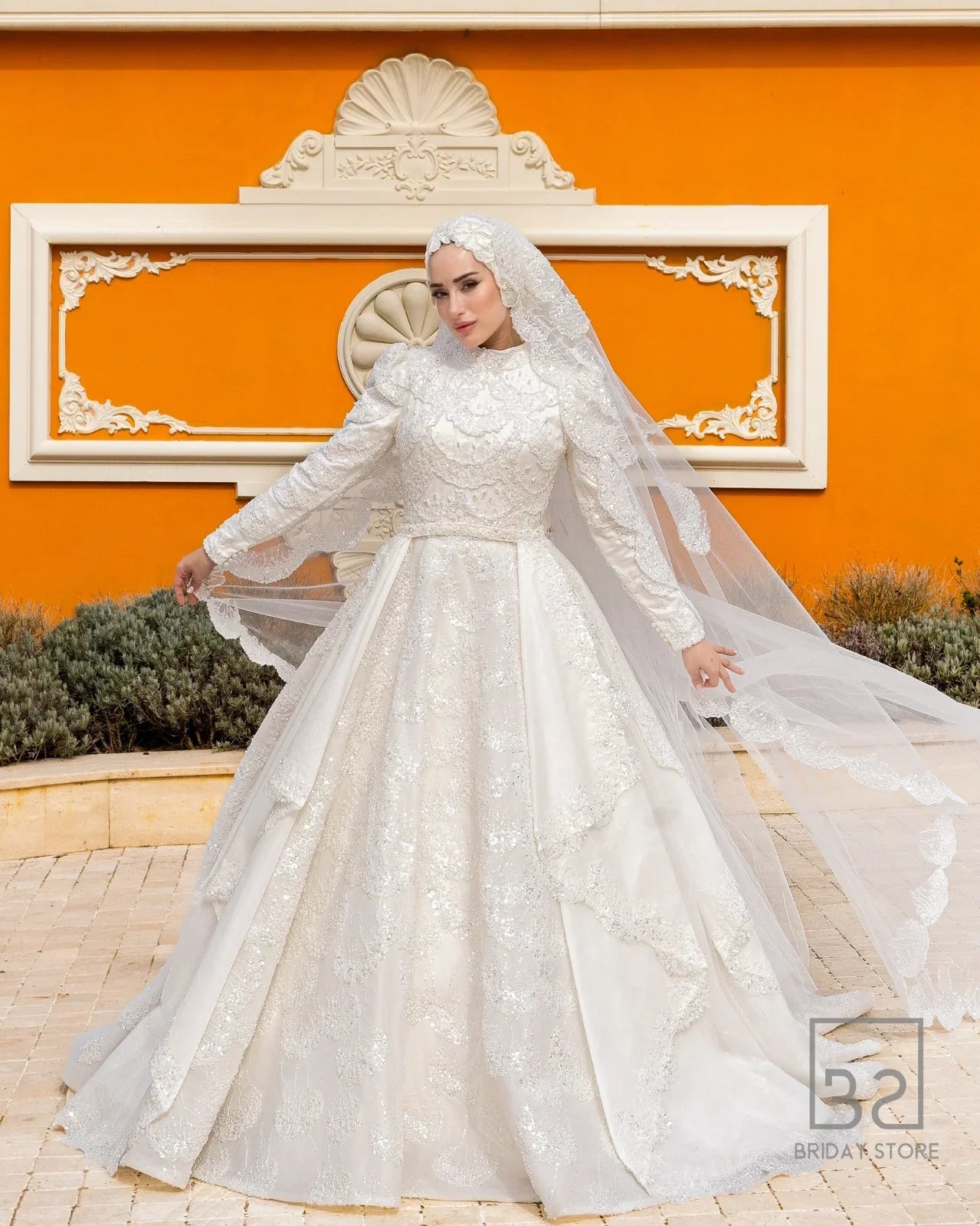 Viola Volanlı Gelinlik