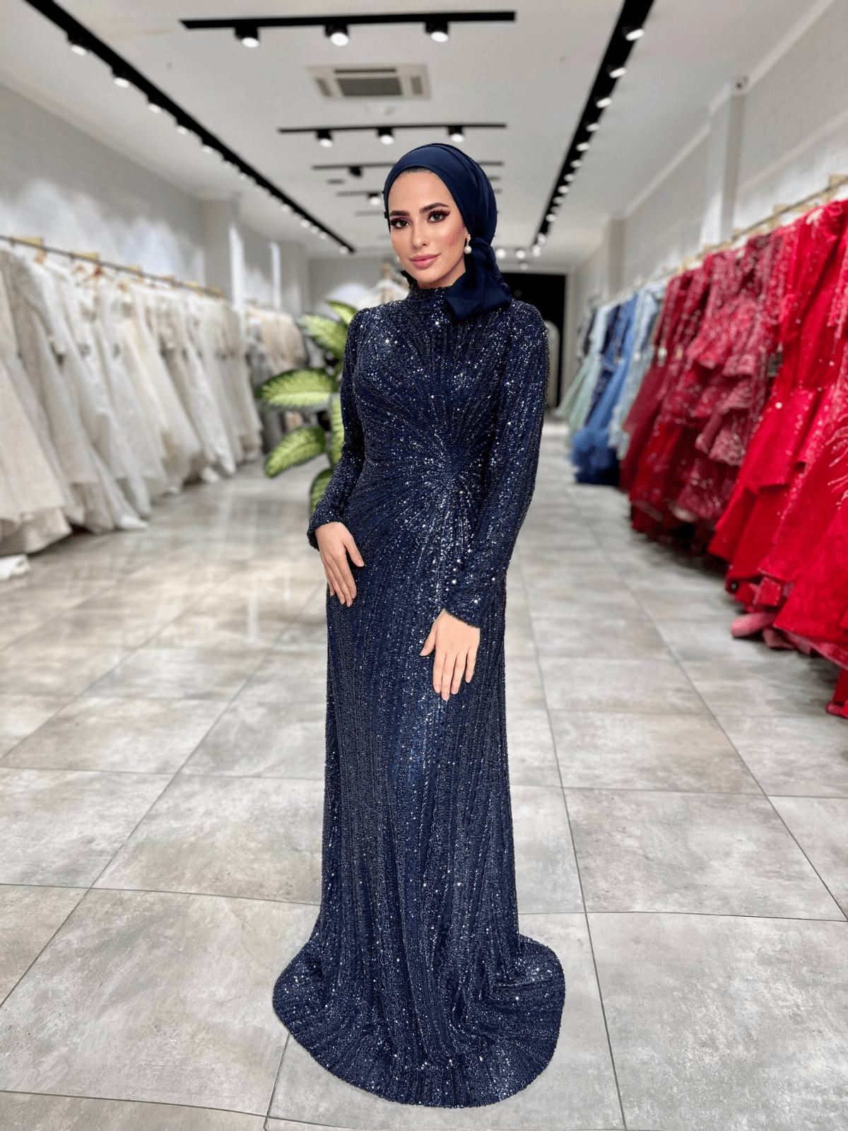 Güneş Lacivert Elbise