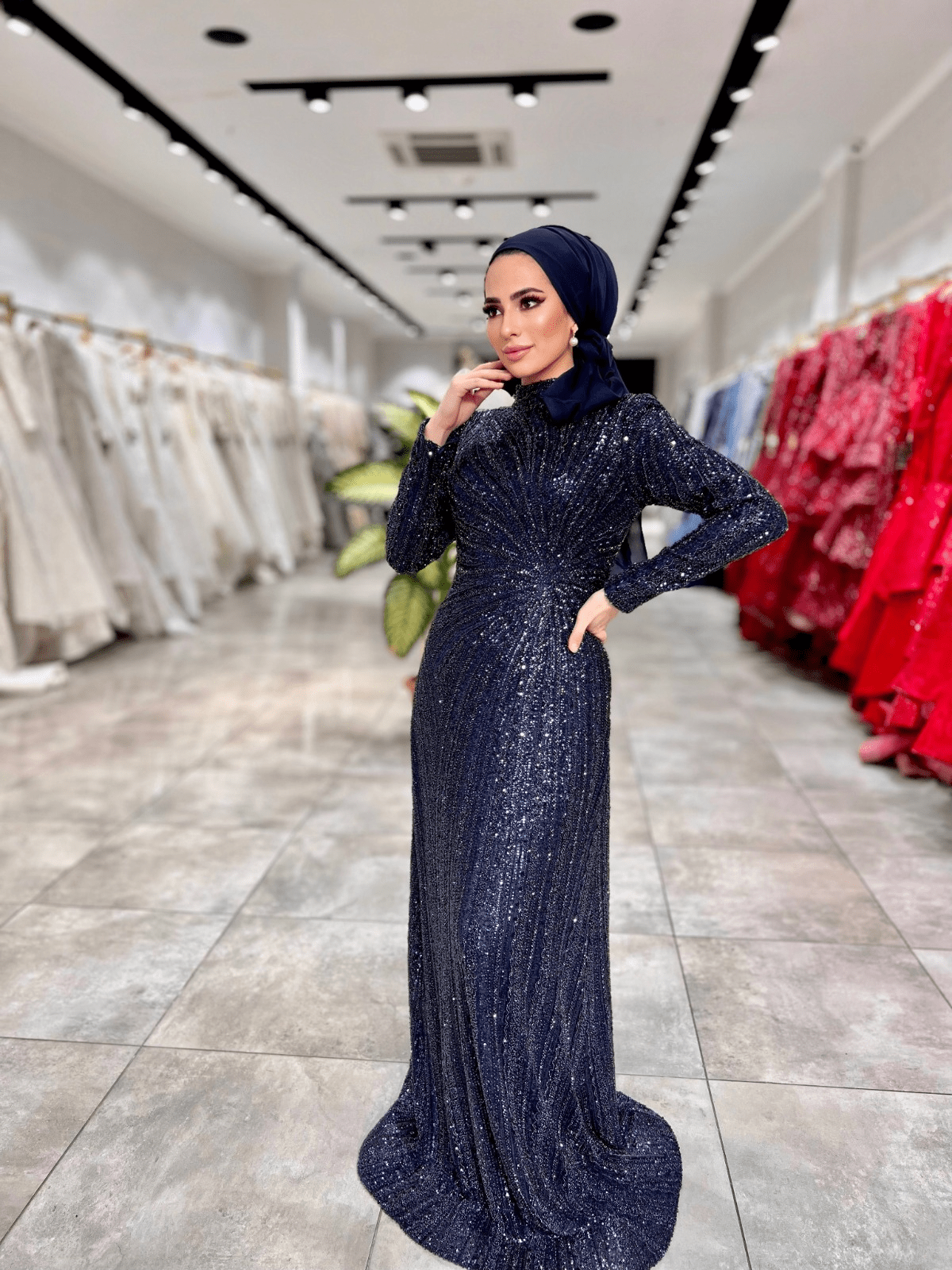 Güneş Lacivert Elbise