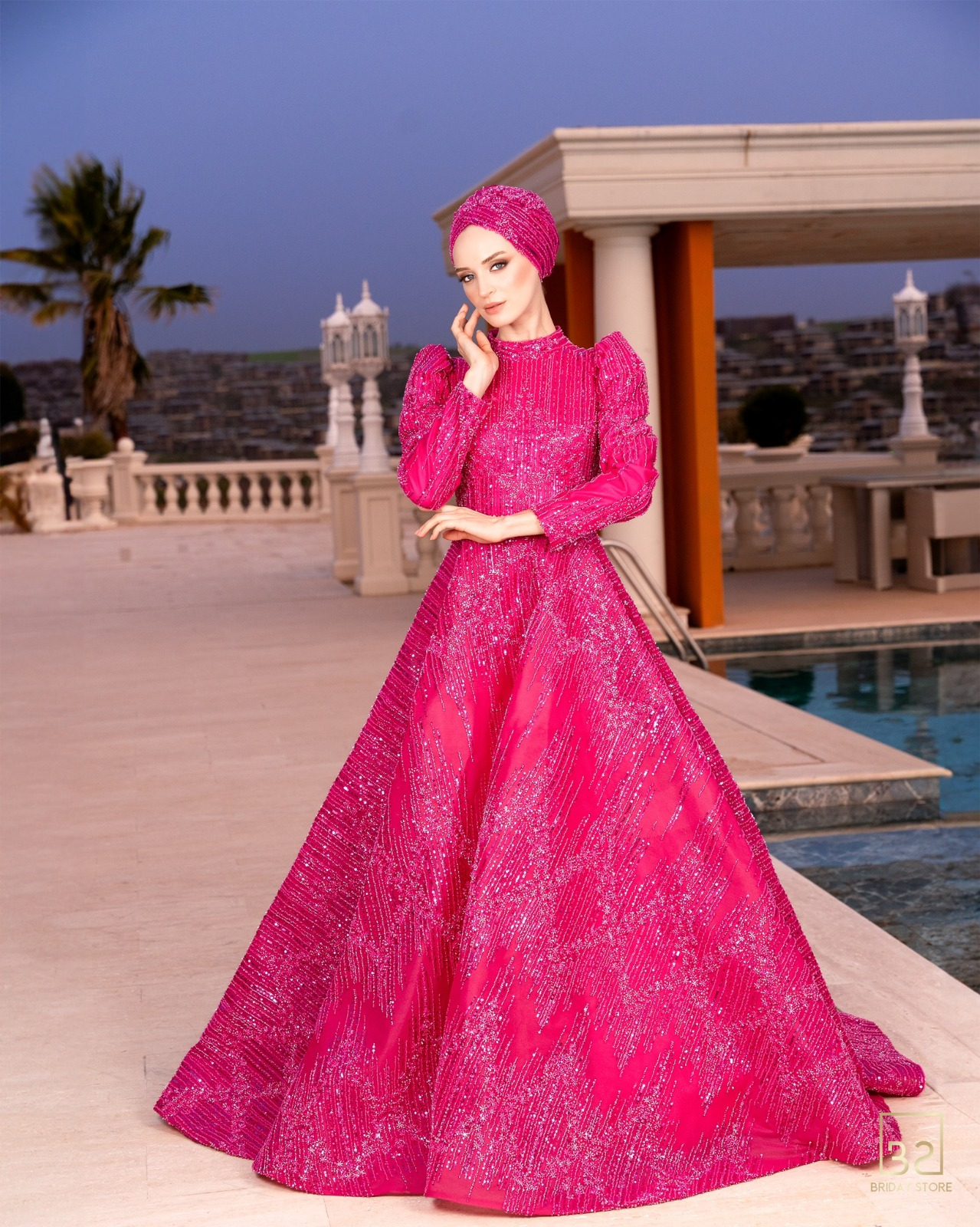 Almira Fuşya Elbise