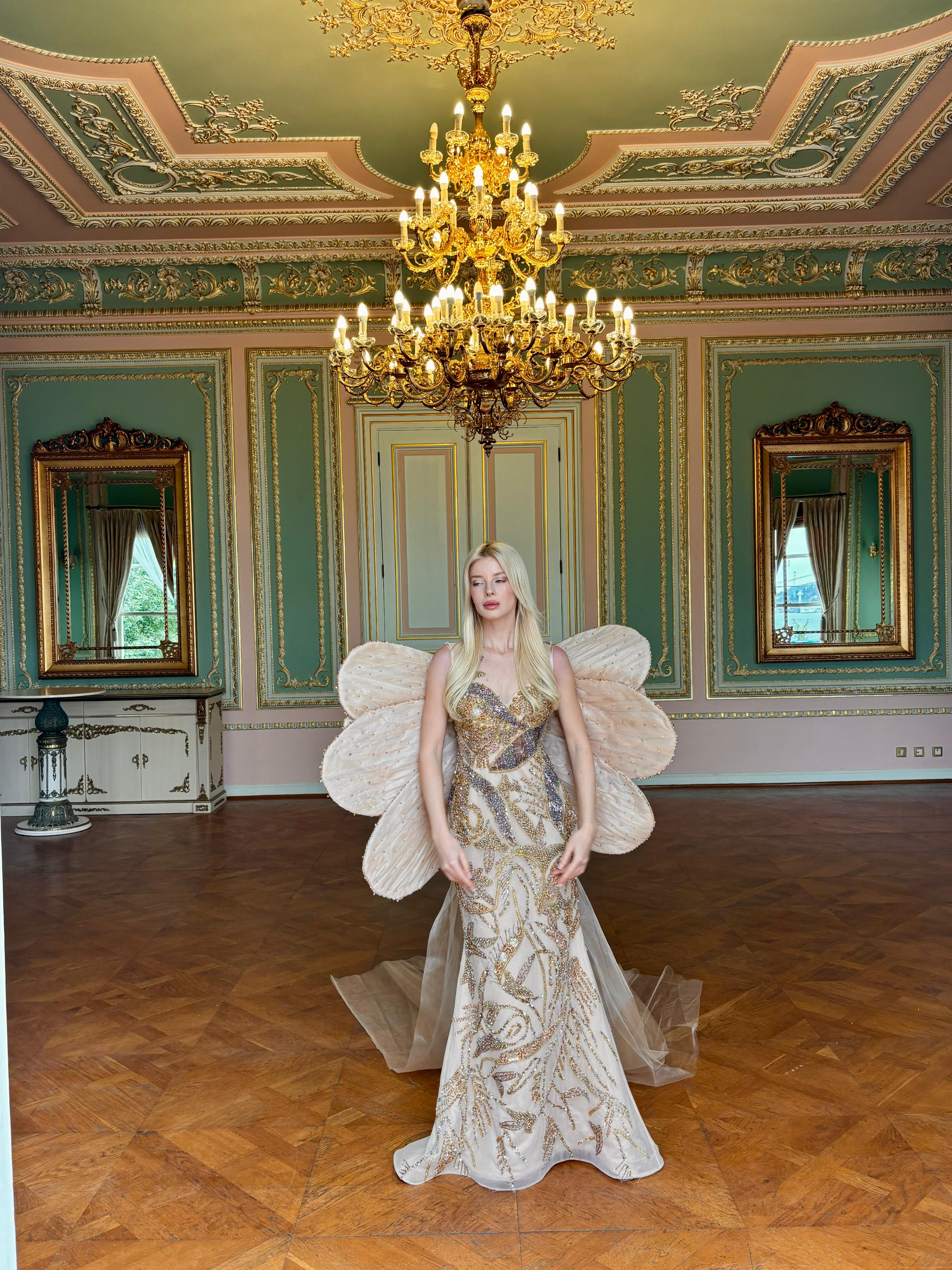 ALMİRA KANATLI Elbise